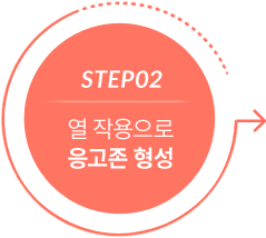 step2 열작용으로 응고존 형성